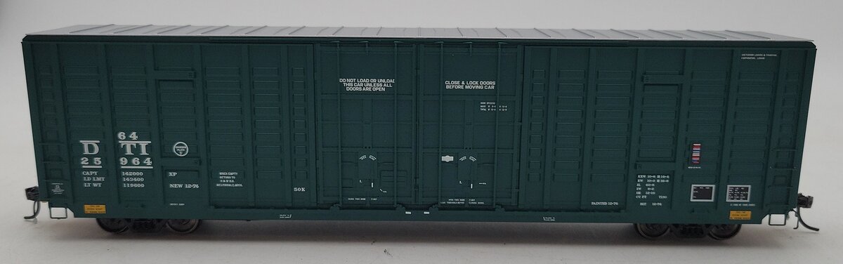 ExactRail EP-80606-12 HO Scale DTI PS 60' Waffle Side Box Car #25964 NIB