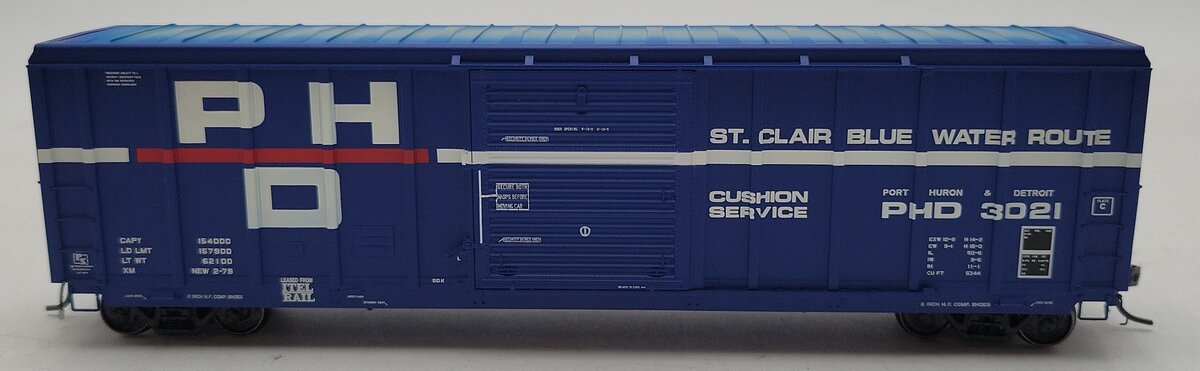 ExactRail EP-80908-4 HO P-S 5344 Port Huron & Detroit PHD 50' Boxcar #3021 NIB