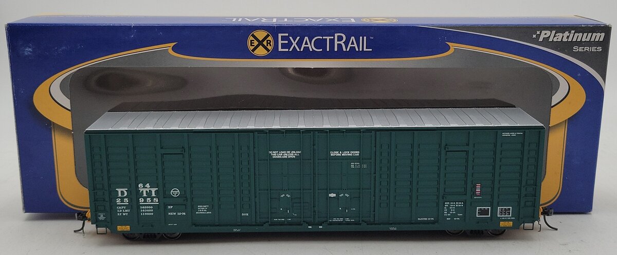 ExactRail EP-80606-9 HO Scale DTI PS 60' Waffle Side Box Car #25958 LN/Box