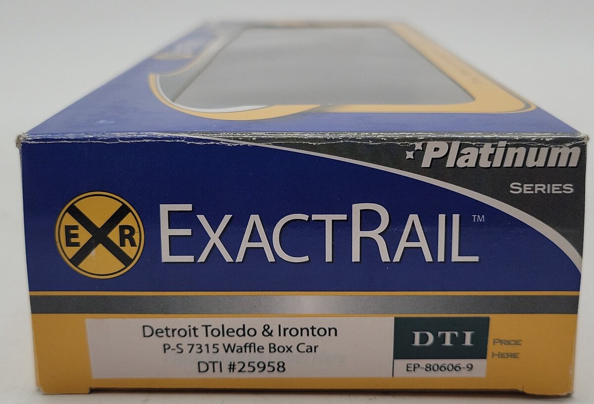 ExactRail EP-80606-9 HO Scale DTI PS 60' Waffle Side Box Car #25958 LN/Box