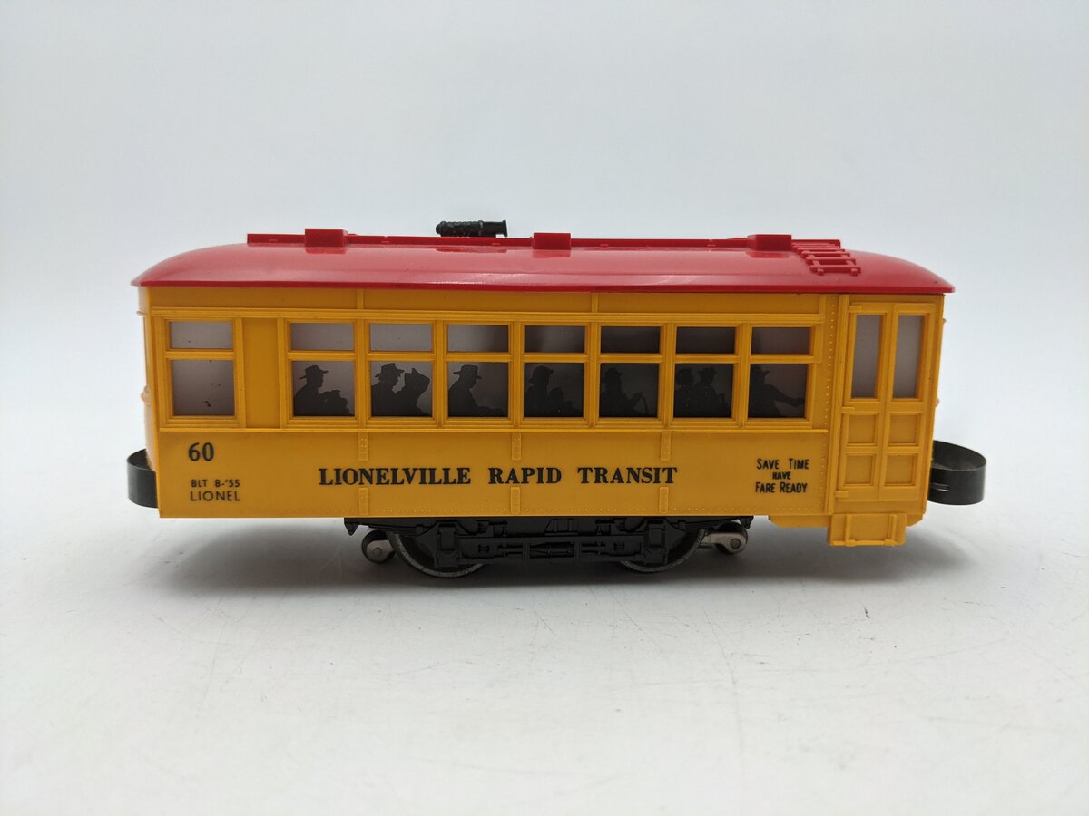 Lionel 60 Vintage O Lionelville Motorized Rapid Transit Trolley VG/Box