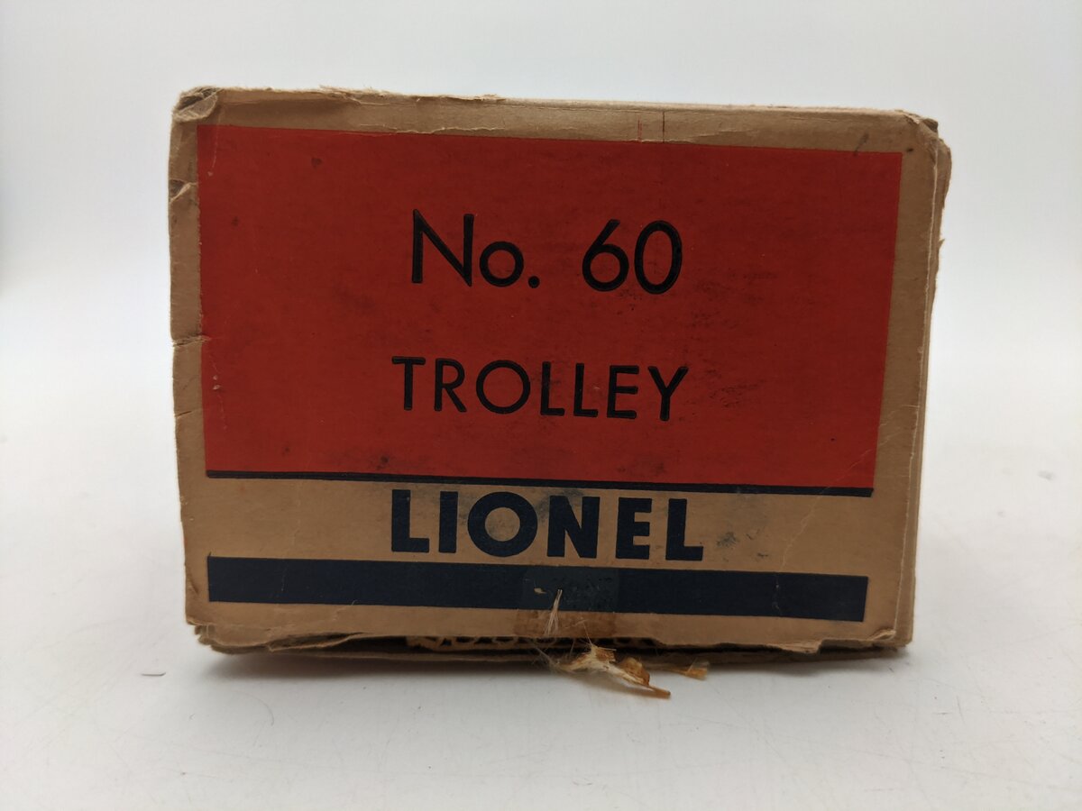 Lionel 60 Vintage O Lionelville Motorized Rapid Transit Trolley VG/Box