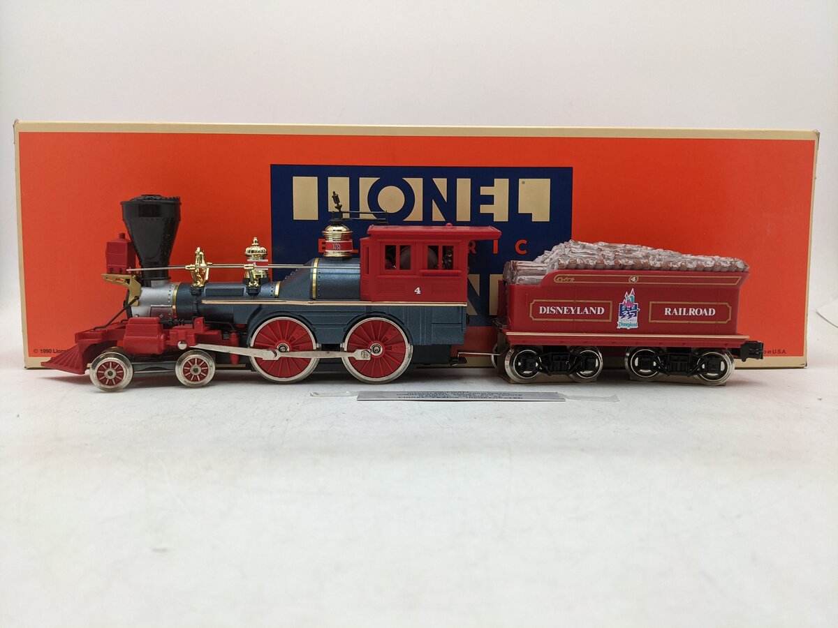 Lionel 6-18008 O Gauge Disneyland 4-4-0 Steam Locomotive & Tender #4 EX/Box