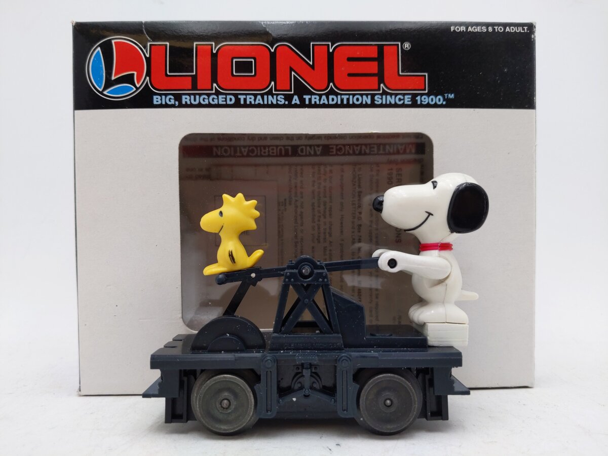 Lionel 6-18407 O Gauge Snoopy & Woodstock Operating Handcar EX/Box