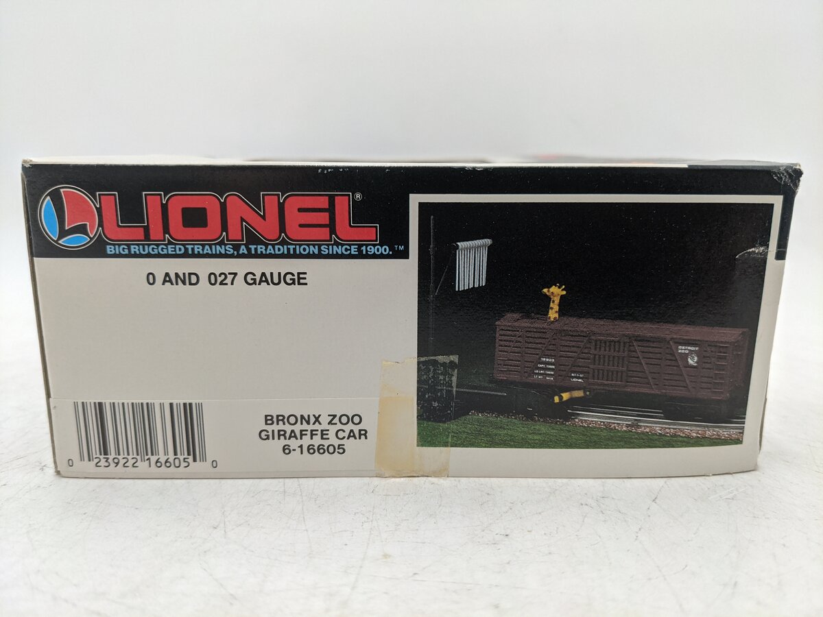 Lionel 6-16605 O Gauge Bronx Zoo Giraffe Car EX/Box