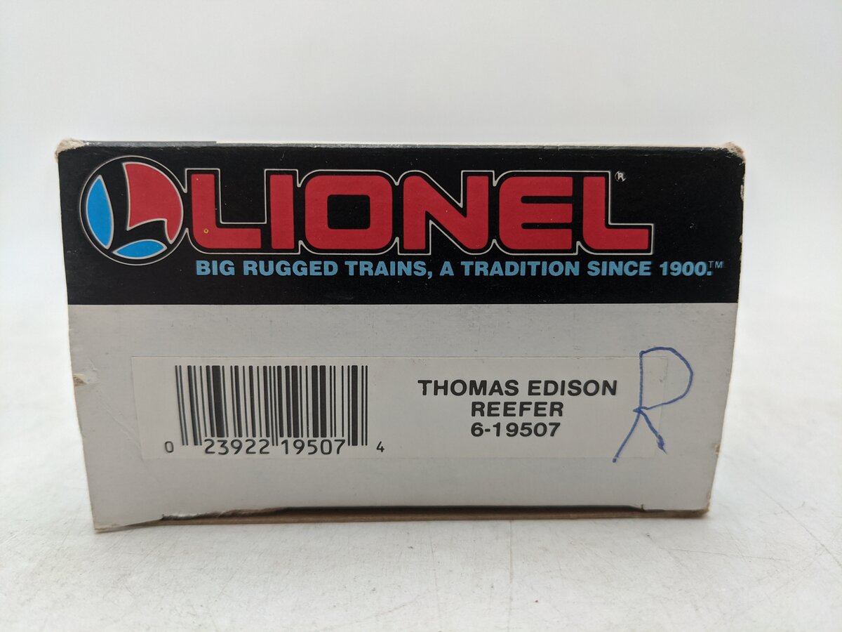 Lionel 6-19507 O Gauge Thomas Edison Famous Inventors Refrigerator Car EX/Box