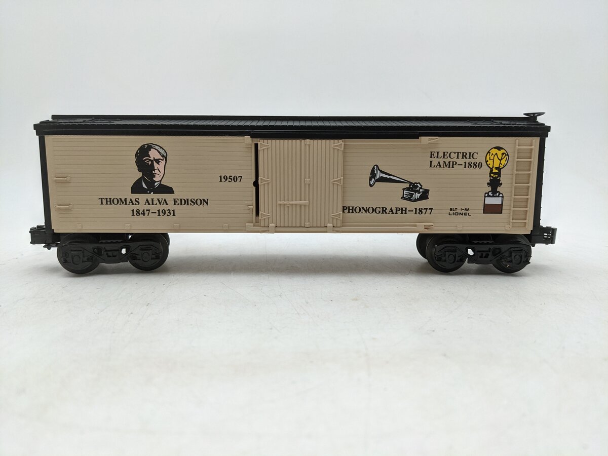 Lionel 6-19507 O Gauge Thomas Edison Famous Inventors Refrigerator Car EX/Box