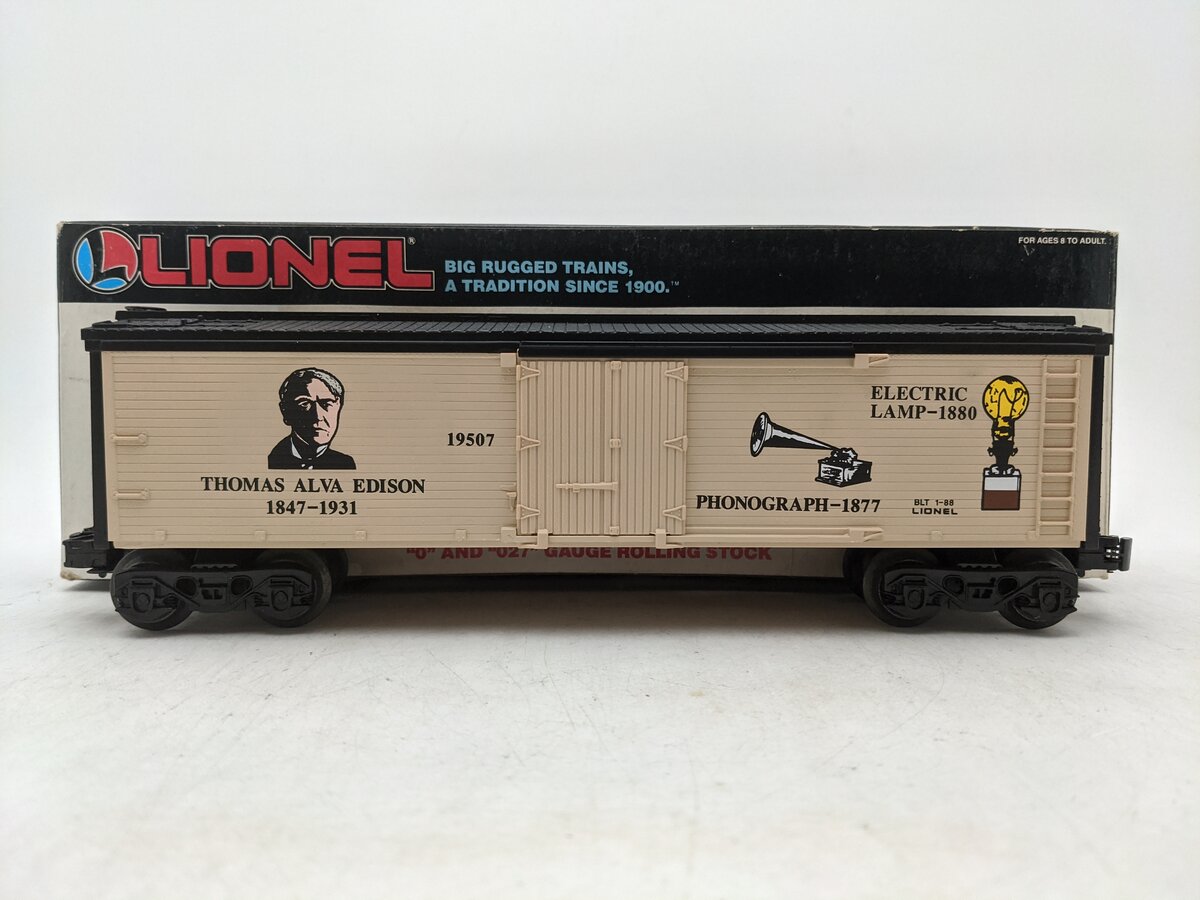 Lionel 6-19507 O Gauge Thomas Edison Famous Inventors Refrigerator Car EX/Box