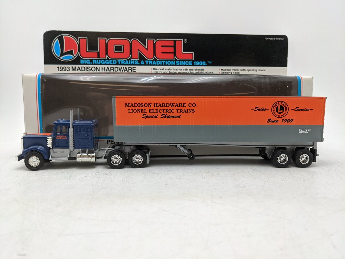 Lionel 6-52025 O Madison Hardware LCCA 1993 Special Edition Tractor & Trailer EX/Box