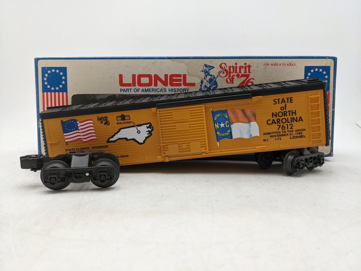 Lionel 6-7612 O Gauge State of North Carolina Boxcar #7612 VG/Box