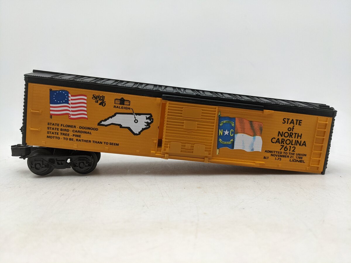 Lionel 6-7612 O Gauge State of North Carolina Boxcar #7612 VG/Box
