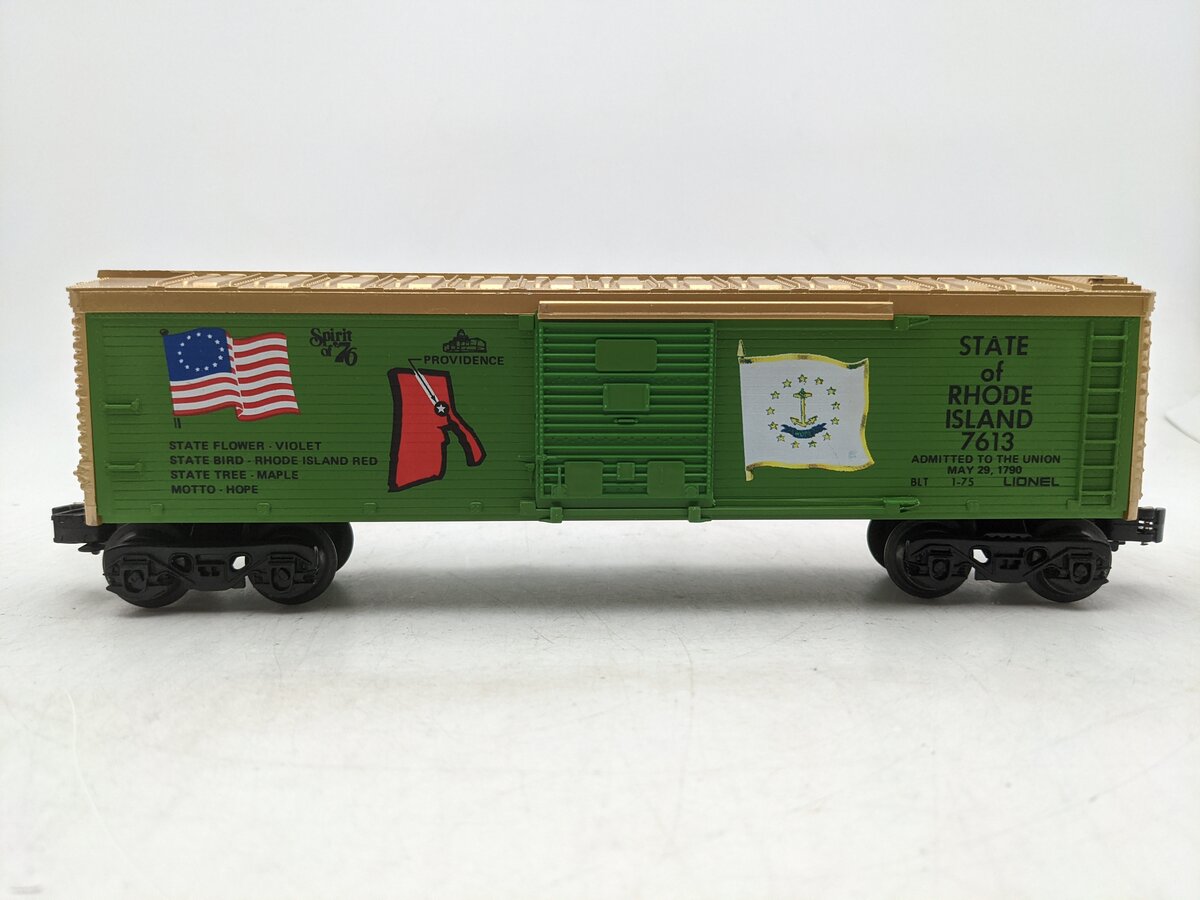 Lionel 6-7613 O Gauge Spirit of 76 State of Rhode Island Boxcar #7613 EX/Box