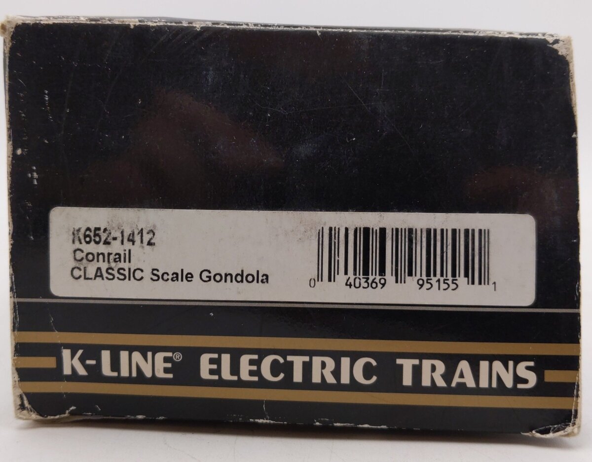K-Line K652-1412 O Gauge Conrail Die-Cast Gondola with Scrap Load EX/Box