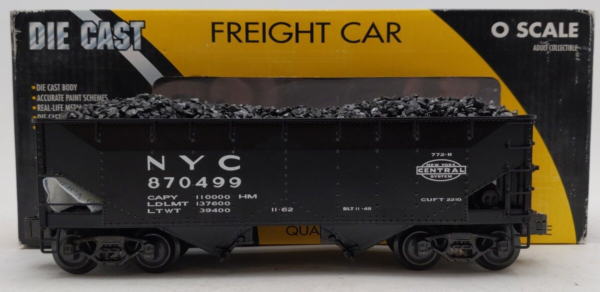 K-Line K6251-1753 O Gauge New York Central 2-Bay DC Hopper #870499 EX/Box