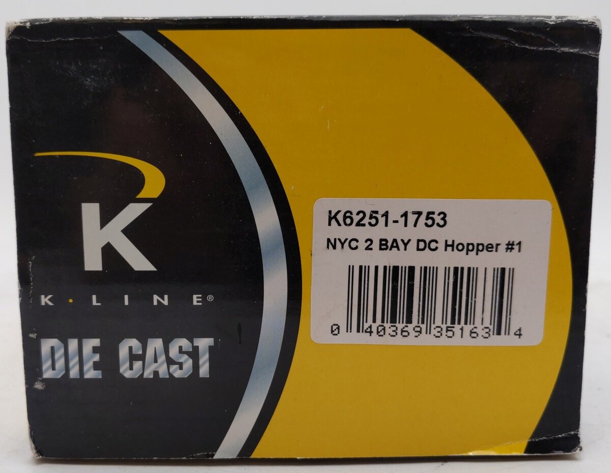 K-Line K6251-1753 O Gauge New York Central 2-Bay DC Hopper #870499 EX/Box