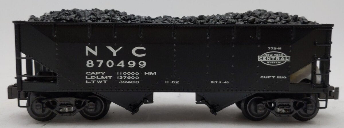 K-Line K6251-1753 O Gauge New York Central 2-Bay DC Hopper #870499 EX/Box