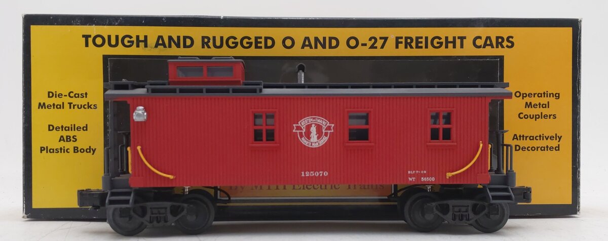MTH 30-7706 O Gauge Custom B&M Semi-Scale Illuminated Caboose #125070/Box
