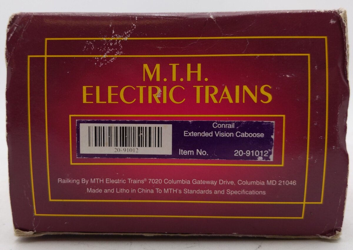 MTH 20-91012 O Gauge Conrail Extended Vision Caboose #22000 EX/Box