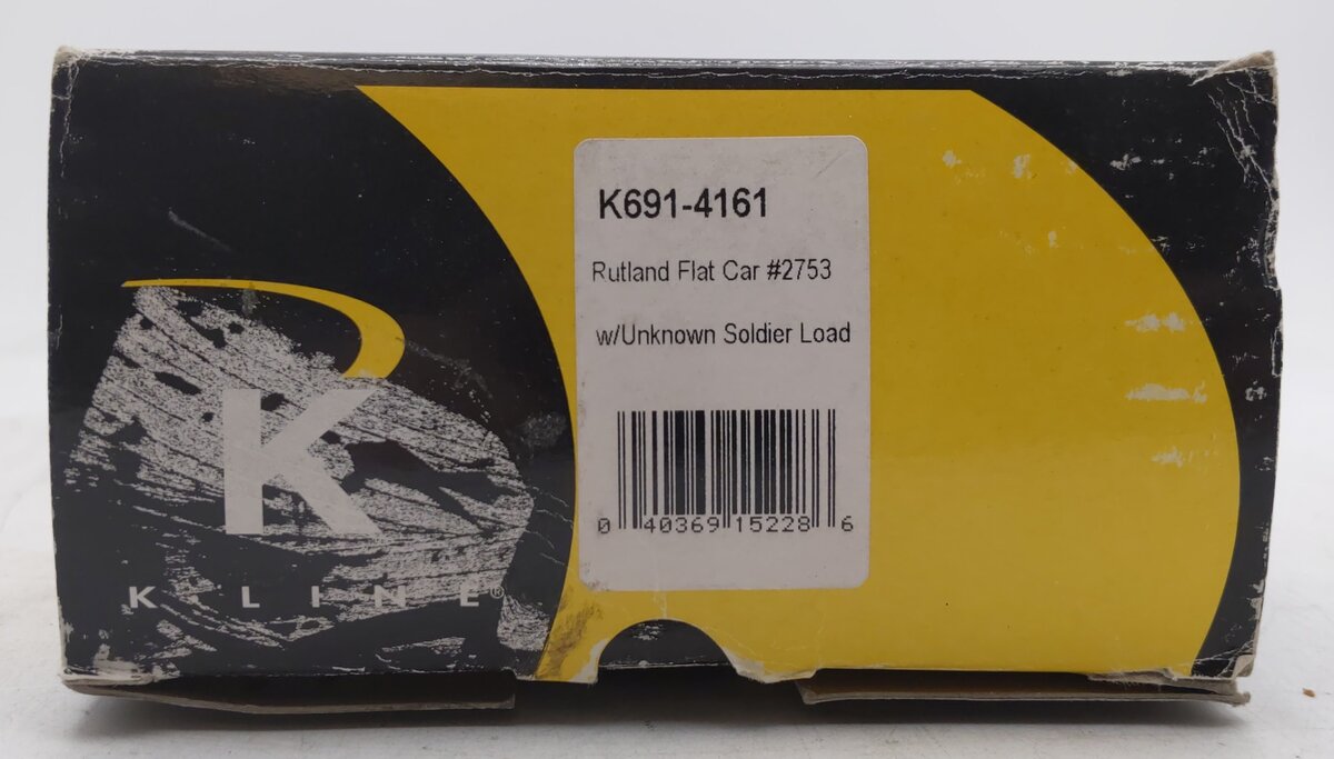 K-Line K691-4161 O Gauge Rutland Flatcar w/Unknown Soldier Monument Load #2753 EX/Box