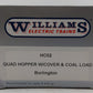 Williams HC02 Burlington Quad Hopper w/Cover & Coal Load #181457 EX/Box