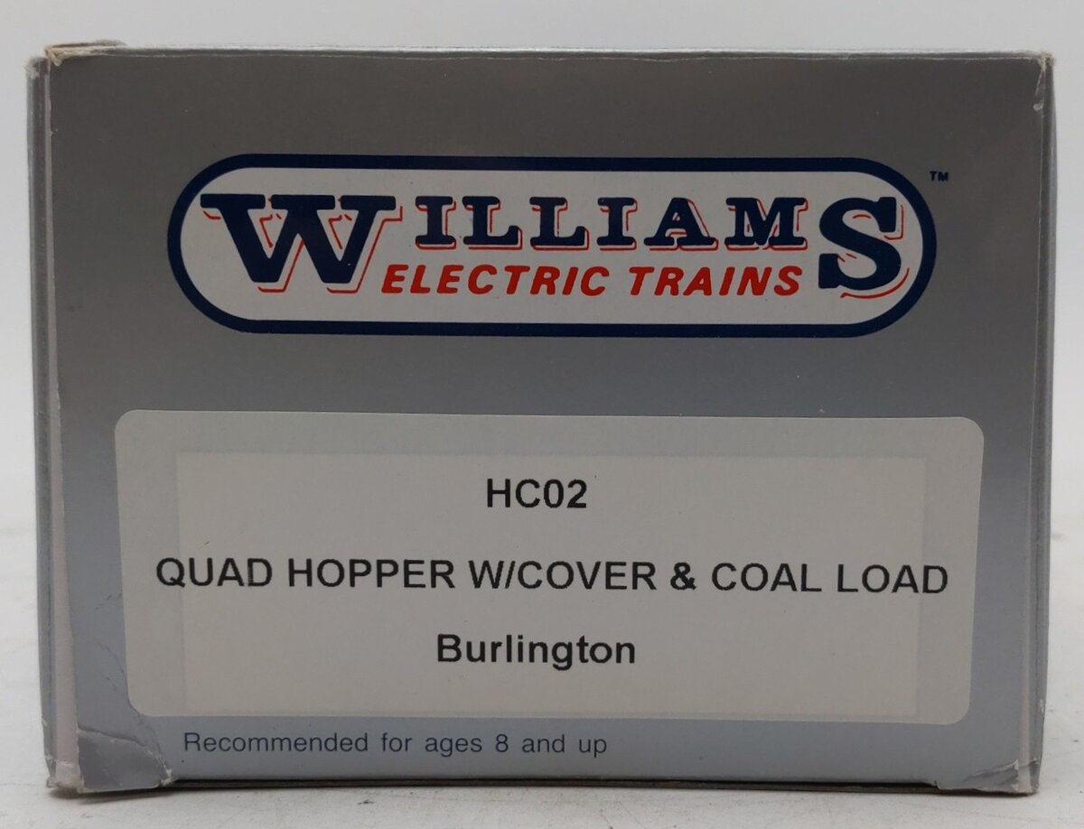 Williams HC02 Burlington Quad Hopper w/Cover & Coal Load #181457 EX/Box