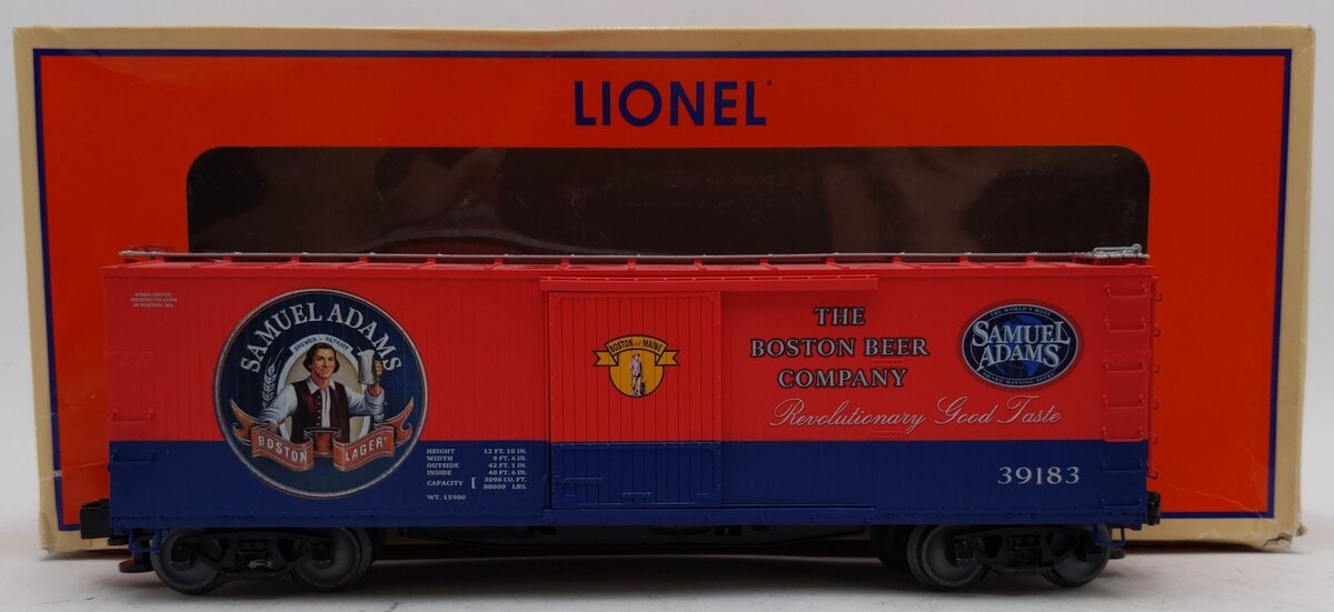 Lionel 48-1801030 LOTS 2018 Meet Samuel Adams Box Car #39183 EX/Box