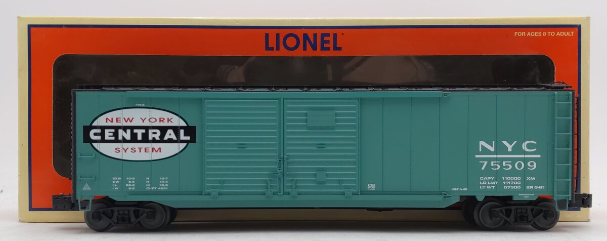 Lionel 6-27203 O Gauge New York Central Double Door Boxcar #75509 EX/Box
