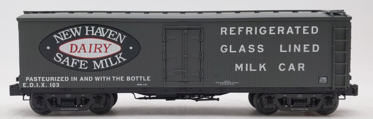 Lionel 6-17366 O Gauge New Haven Milk Refrigerator Car #103 LN/Box