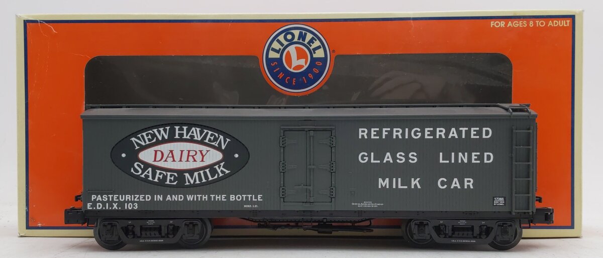 Lionel 6-17366 O Gauge New Haven Milk Refrigerator Car #103 LN/Box