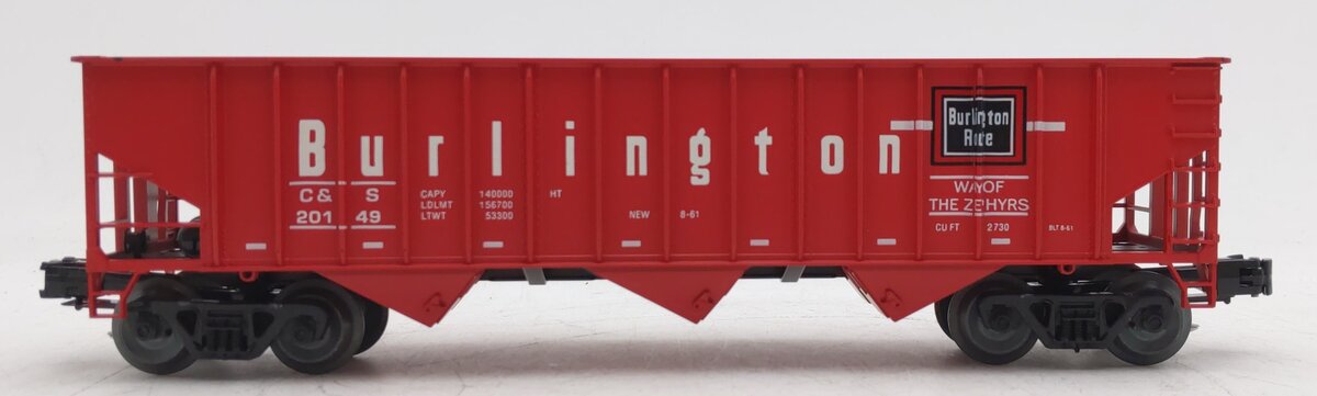 Weaver 20149 O Gauge CB&Q 3-Bay Hopper #20149 EX