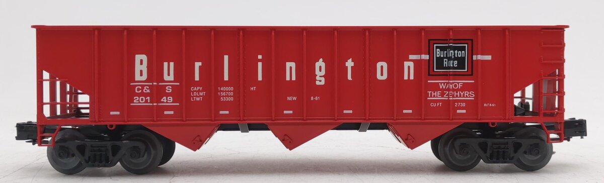 Weaver 20149 O Gauge CB&Q 3-Bay Hopper #20149 EX