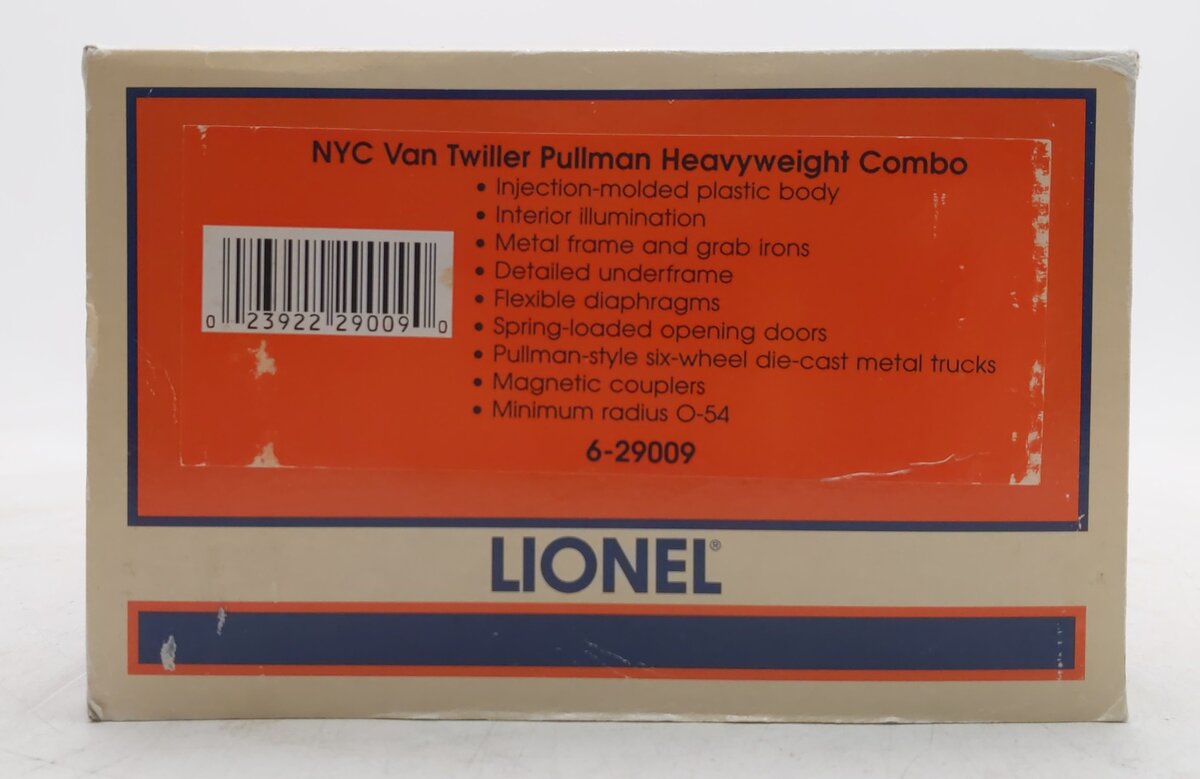 Lionel 6-29009 O New York Central "Van Twiller" Heavyweight Combine LN/Box