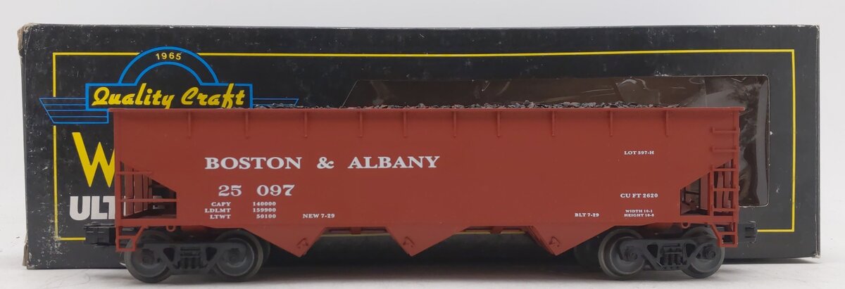Weaver U3920 O Gauge Boston & Albany Coal Car #25097 -3 Rail EX/Box