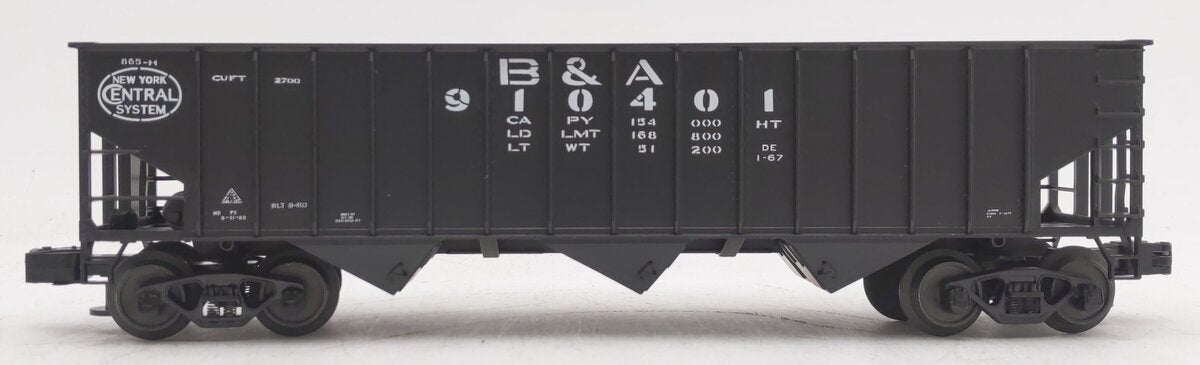 Weaver 910401 O Gauge Boston & Albany 3 Bay Ribbed Coal Car -3 Rail EX/Box