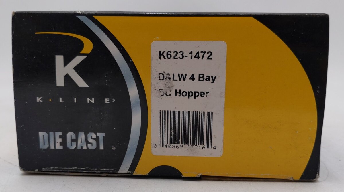 K-Line K623-1472 O Delaware, Lackawanna & Western 4-Bay Hopper w/ Load #84031 LN/Box