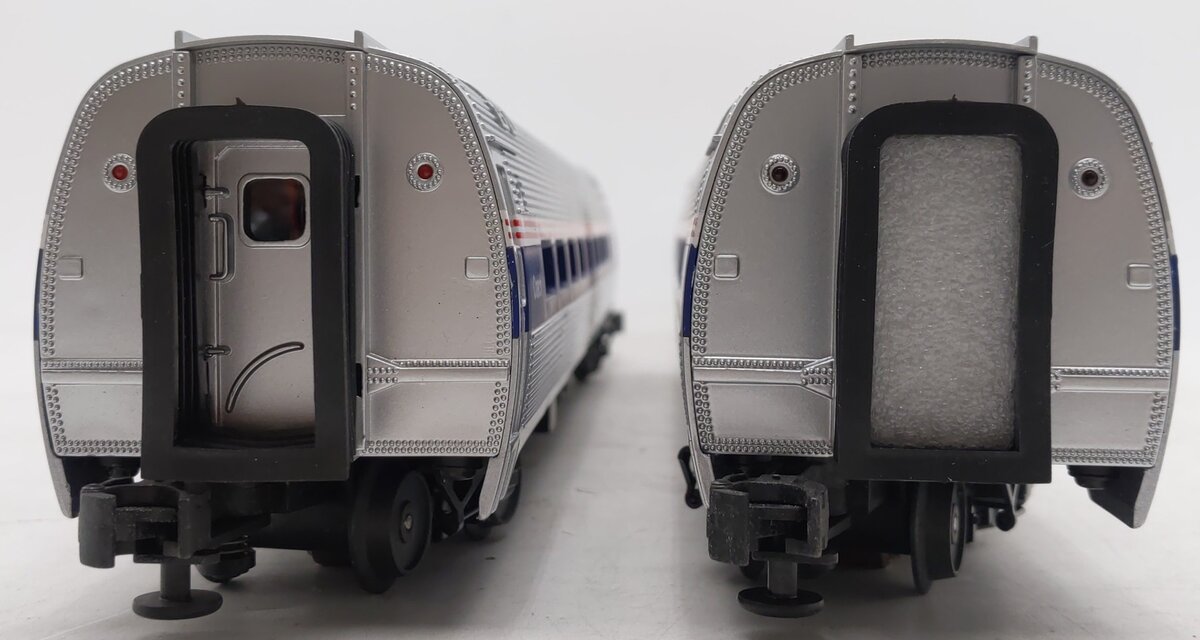 MTH 20-6656 O Amtrak Amfleet Phase IV Passenger Car Set (Set of 2) EX/Box