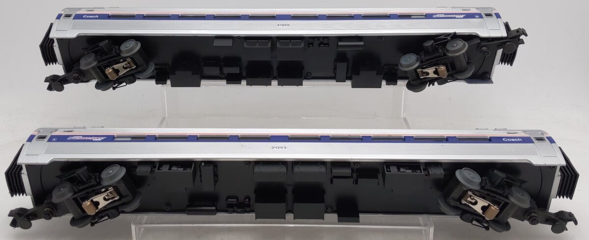 MTH 20-6656 O Amtrak Amfleet Phase IV Passenger Car Set (Set of 2) EX/Box