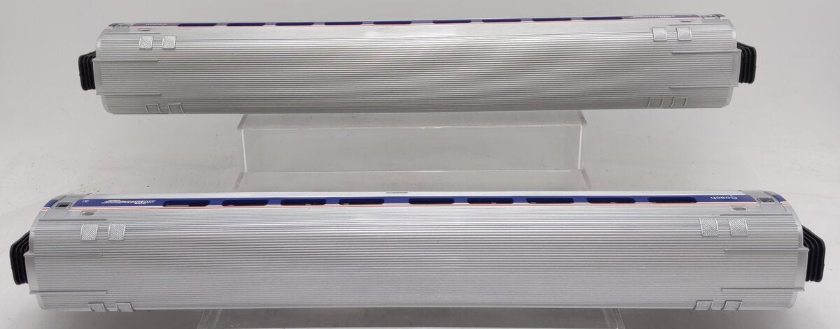 MTH 20-6656 O Amtrak Amfleet Phase IV Passenger Car Set (Set of 2) EX/Box