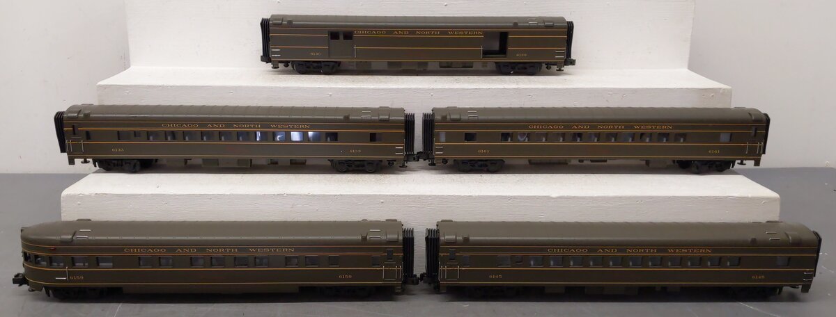 MTH 20-6536 O Gauge Chicago North Western 70' Streamlined Passenger Car Set EX/Box