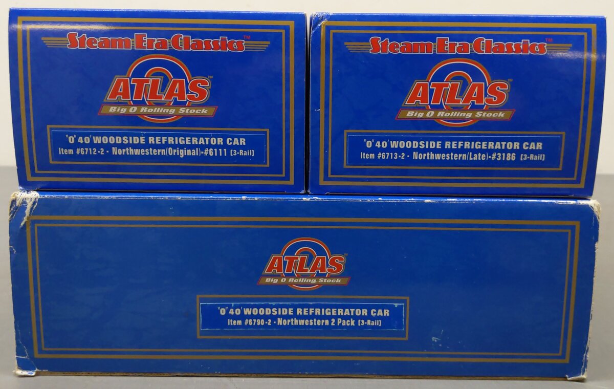 Atlas 6790-2 O Northwestern Refrigerator Car - 3-Rail (Pack of 2) EX/Box