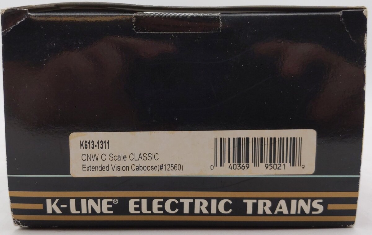 K-Line K613-1311 O Gauge Chicago & North Western Extended Vision Caboose #12560 VG/Box