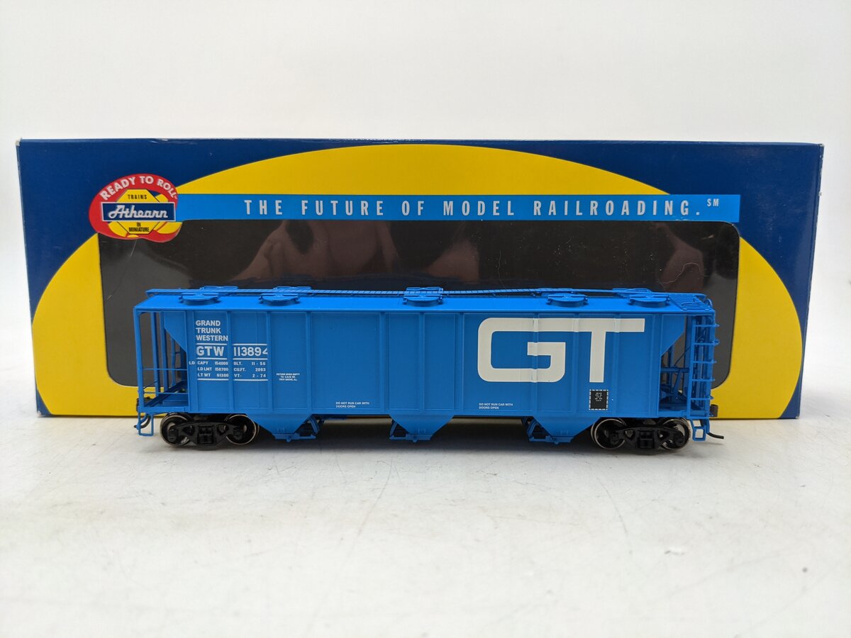 Athearn 93725 HO Scale Grand Trunk Western PS 2893 Covered Hopper #113894 EX/Box