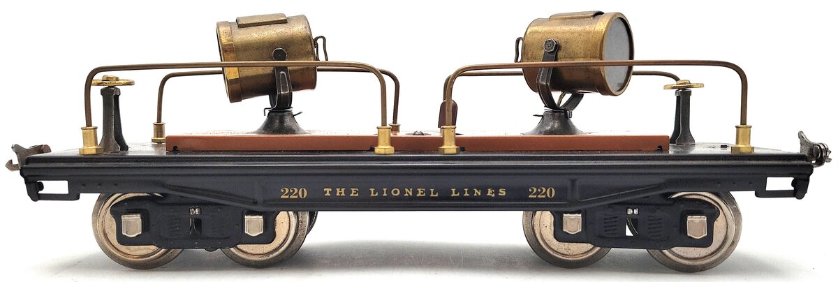 Lionel 220 Vintage Standard Gauge Lionel Lines Dual Searchlight Car VG