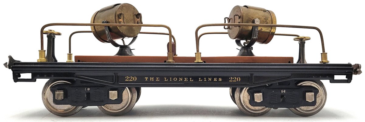 Lionel 220 Vintage Standard Gauge Lionel Lines Dual Searchlight Car VG