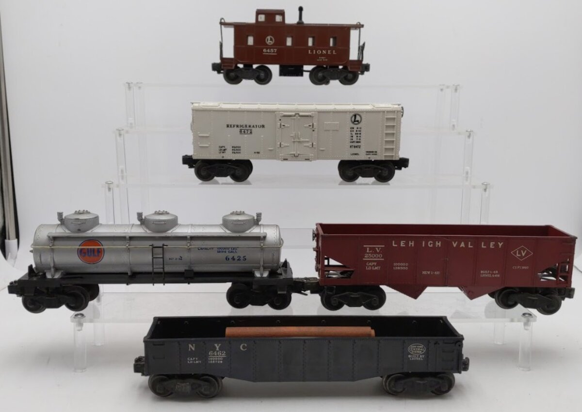 Lionel 6456, 6462, 6472, 6425 & 6457 O Gauge Vintage Postwar Freight Cars [5] VG