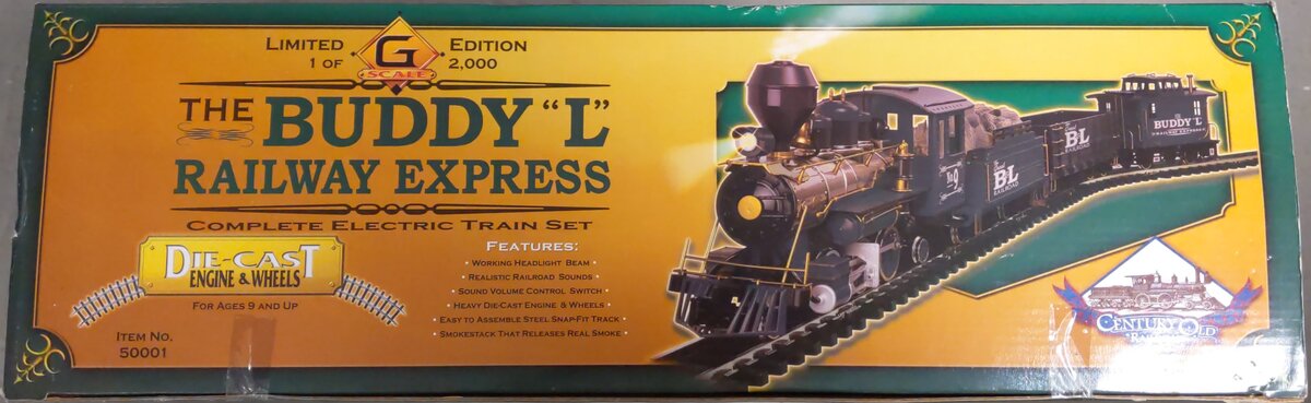 Buddy L 50001 Railway Express G Gauge Steam Train Set LN/Box