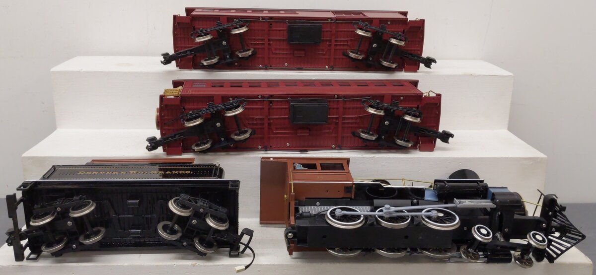 Bachmann 90022 G Scale Gold Rush 4-6-0 Steam Locomotive Train Set EX/Box