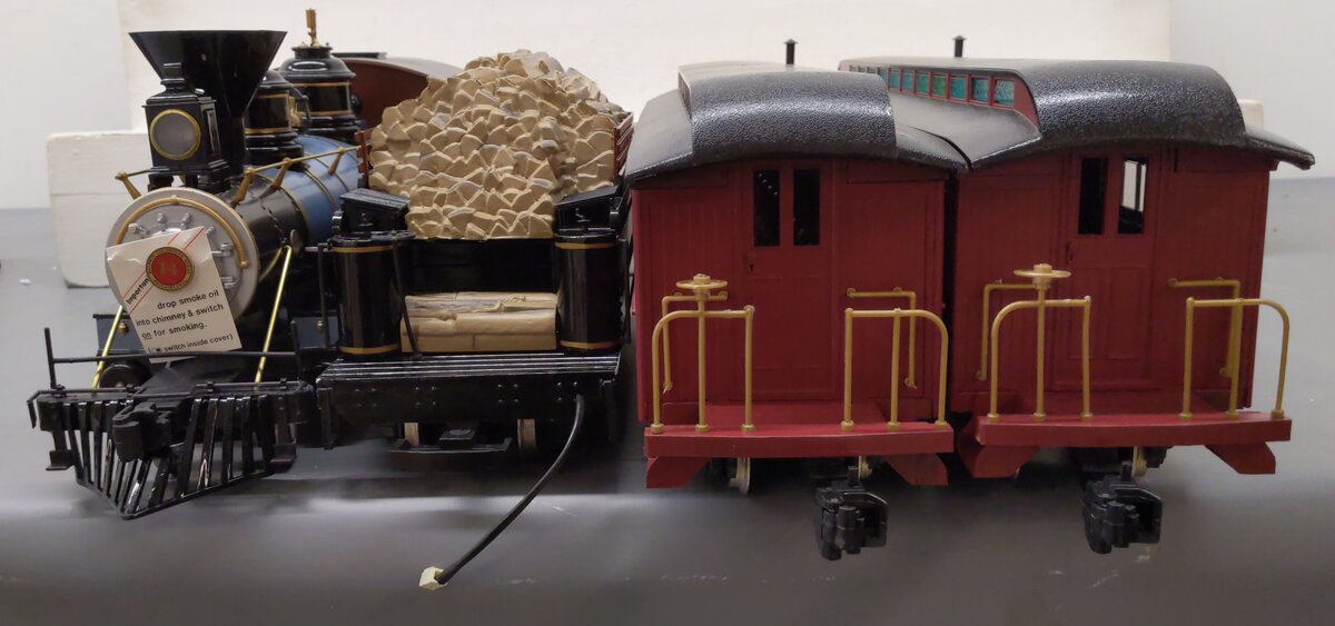 Bachmann 90022 G Scale Gold Rush 4-6-0 Steam Locomotive Train Set EX/Box