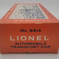 Lionel 6414 Vintage O Evans Autoloader with 4 Red Autos with Gray Bumpers VG/Box