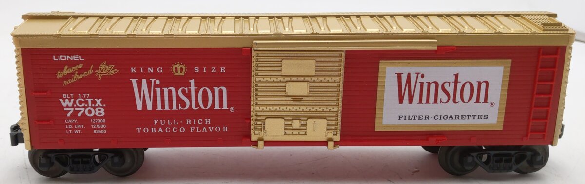 Lionel 6-7708 O Gauge Winston Billboard Reefer Car EX/Box